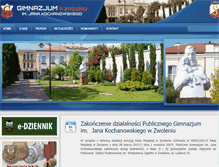 Tablet Screenshot of gimnazjum-zwolen.pl